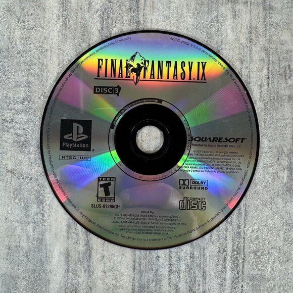 Final Fantasy IX Playstation 1 Ps1 Disc 3 Only - Picture 1 of 3